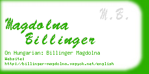 magdolna billinger business card